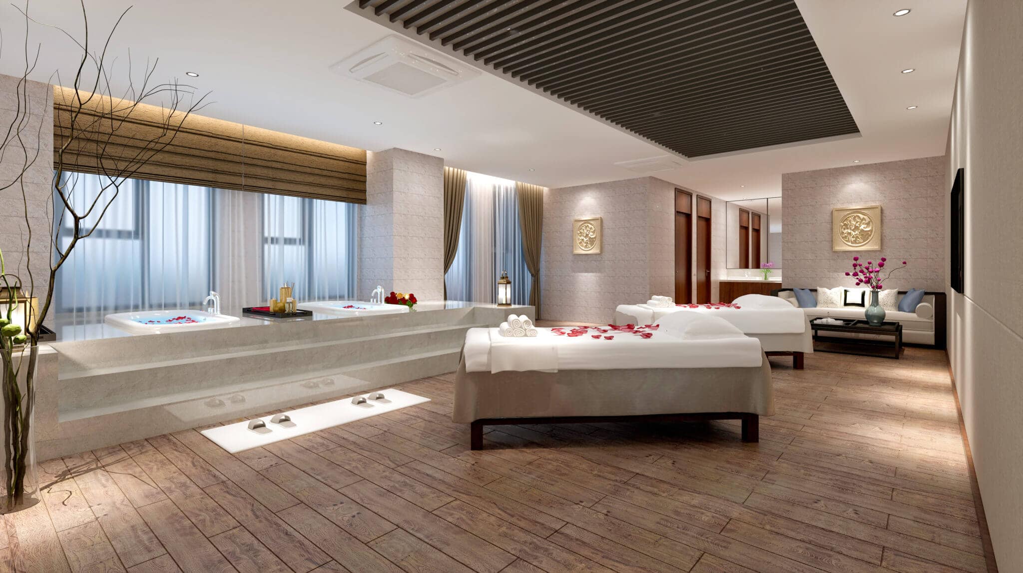 luxury spa and massage room