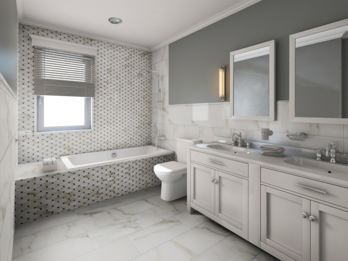 Bathroom with tile walls and flooring