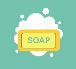 soap with foam vector