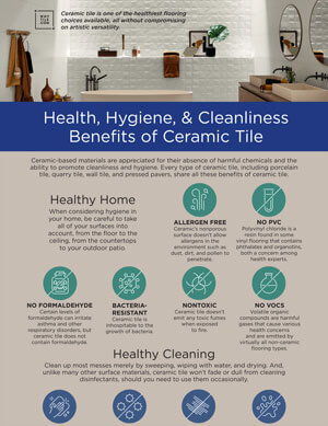 Download this poster for highlighting the health and hygiene benefits of ceramic and porcelain tile.