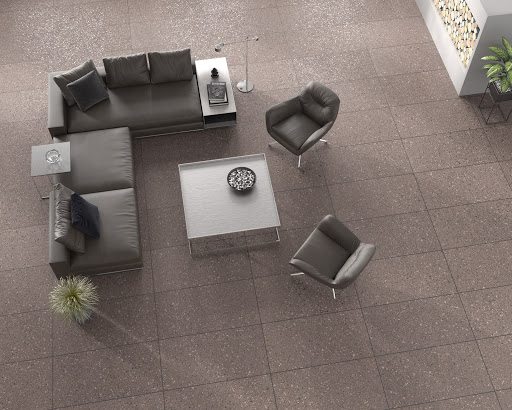Natural terrazzo-look tile