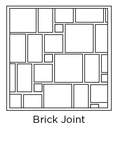 example of brick joint tile layout design