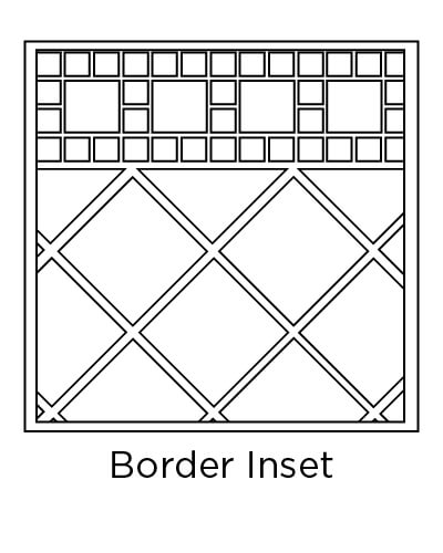 example of border inset tile layout design