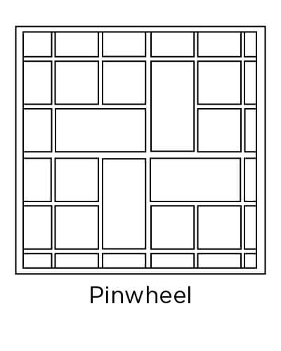 example of pinwheel tile layout design