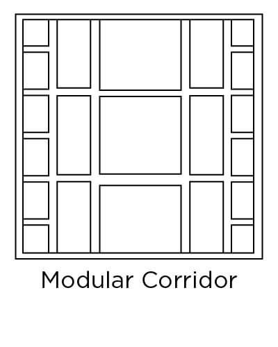 example of modular corridor tile layout design