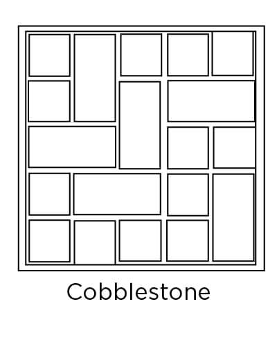 example of cobblestone tile layout design