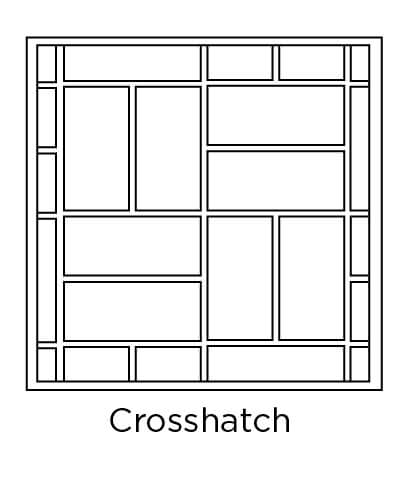 example of crosshatch tile layout design