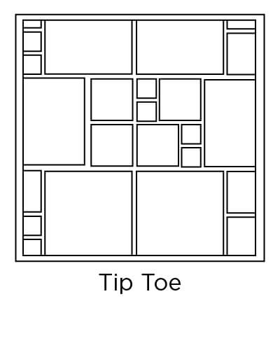 example of tip toe tile layout design