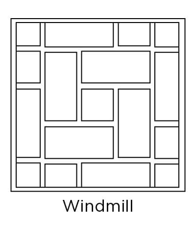 example of windmill tile layout design