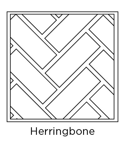example of herringbone tile layout design