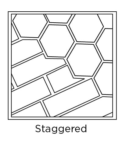 example of staggered tile layout design
