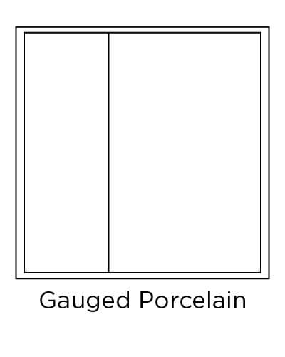 example of gauged porcelain tile layout design