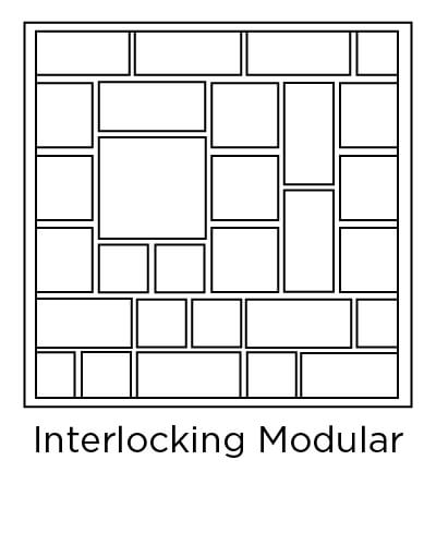 example of interlocking modular tile layout design