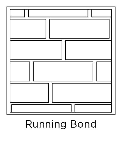 example of running bond layout tile design