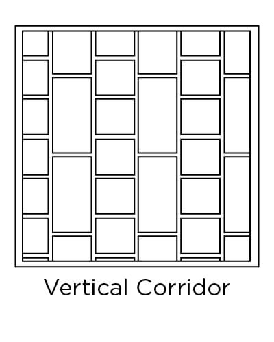 example of vertical corridor tile layout design