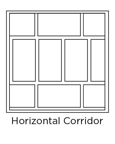 example of horizontal corridor tile layout design