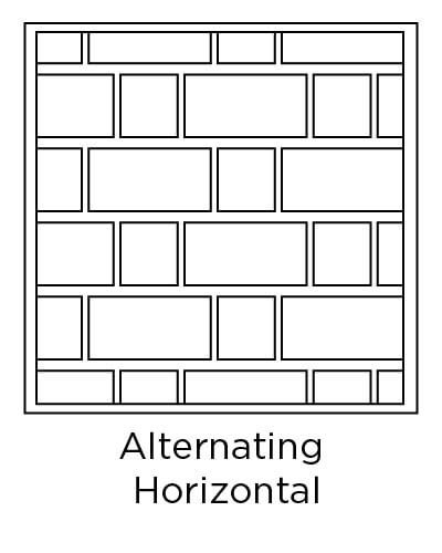 example of alternating horizontal tile layout design
