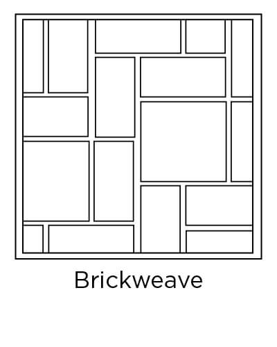example of brickweave tile layout design