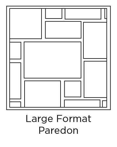 example of large format paredon tile layout design