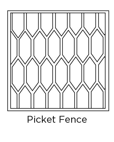 example of picket fence tile layout design