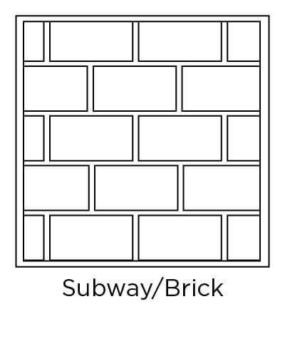example of subway brick tile layout design