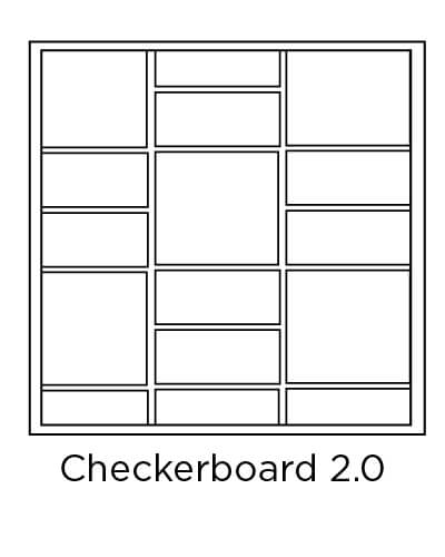 example of checkerboard 2.0 tile layout design