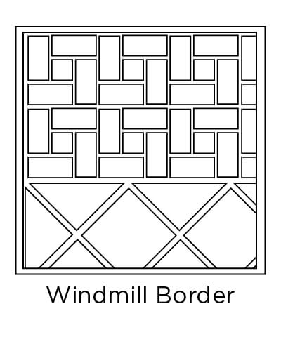 example of windmill border tile layout design