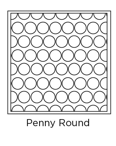 example of penny round tile layout design