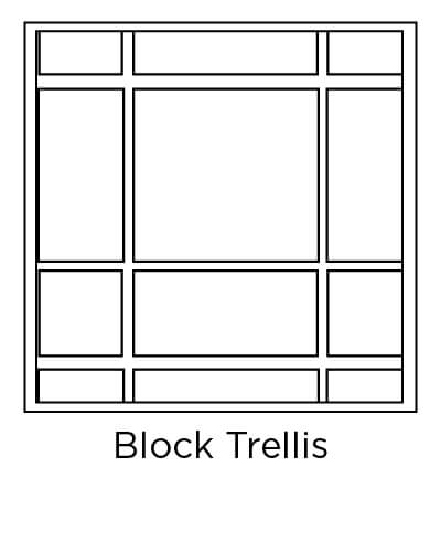 example of block trellis tile layout design