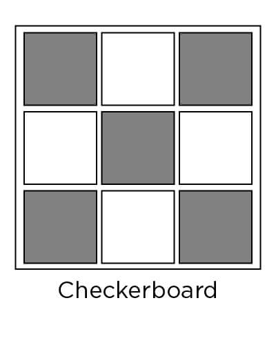 example of checkerboard tile layout design