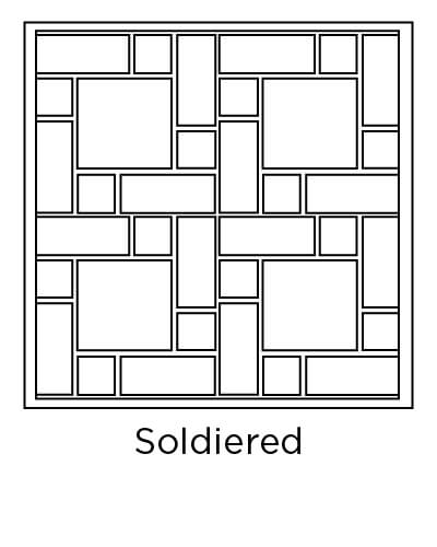 example of soldiered tile layout design