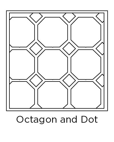 Example of Octagon and dot tile layout design