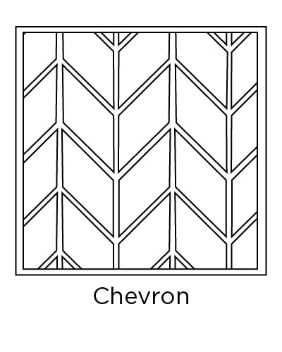 example of chevron layout tile design
