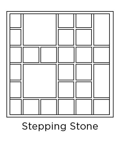 example of stepping stone tile layout design