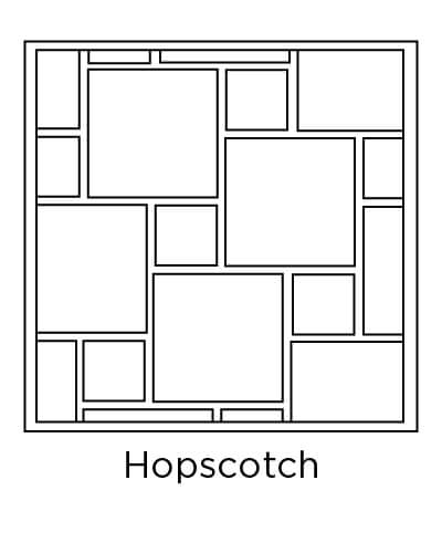 example of hopscotch tile layout design
