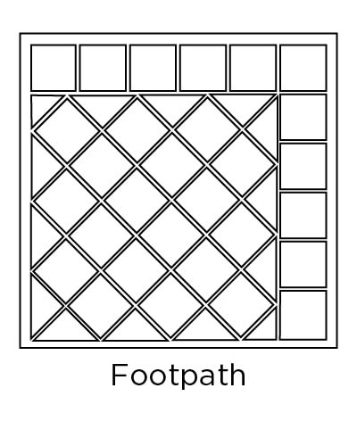 example of footpath tile layout design