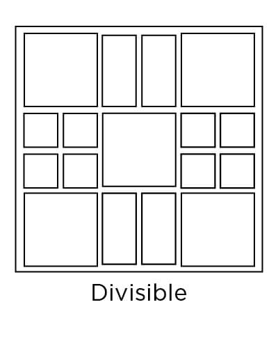 example of divisible tile layout design