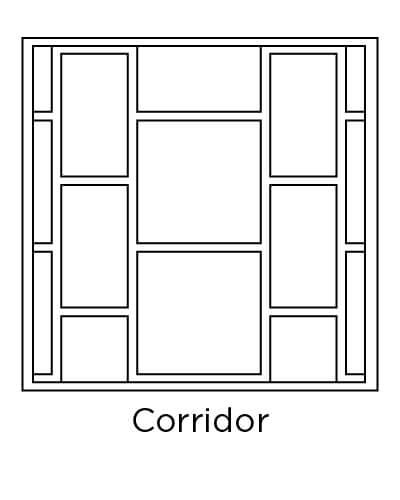 example of corridor tile layout design