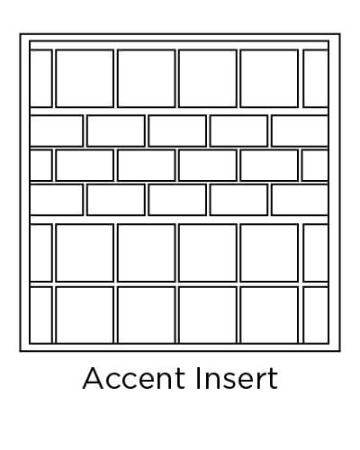 example of accent insert tile layout design