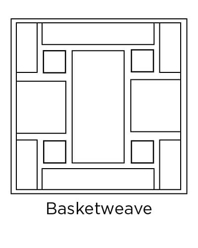 example of basketweave tile layout design