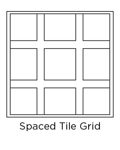 example of spaced tile grid layout design