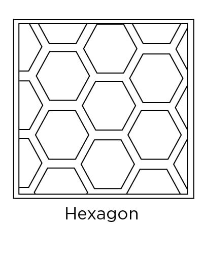 example of hexagonal tile layout design