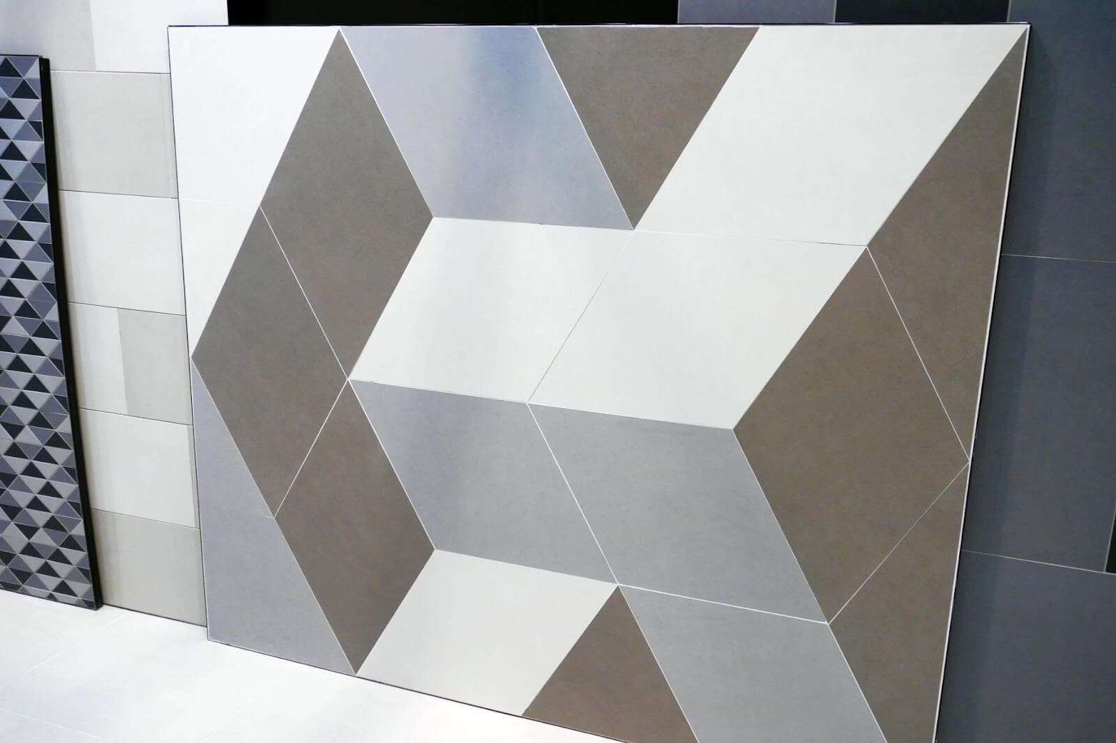 shapes scaled tile wall as trend from coverings '22 showcase