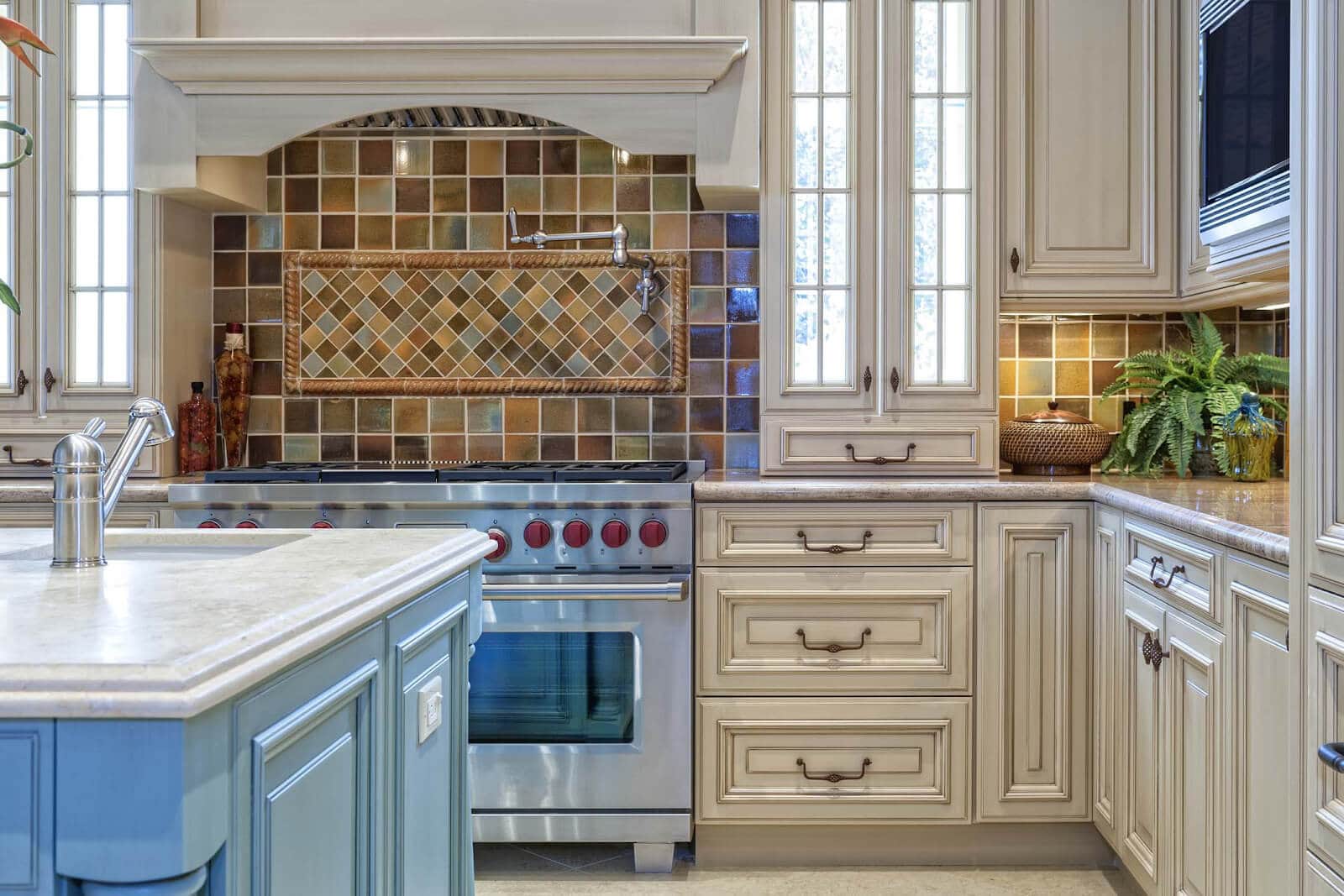 earthy- tones range Backsplash Tile for kitchen wall