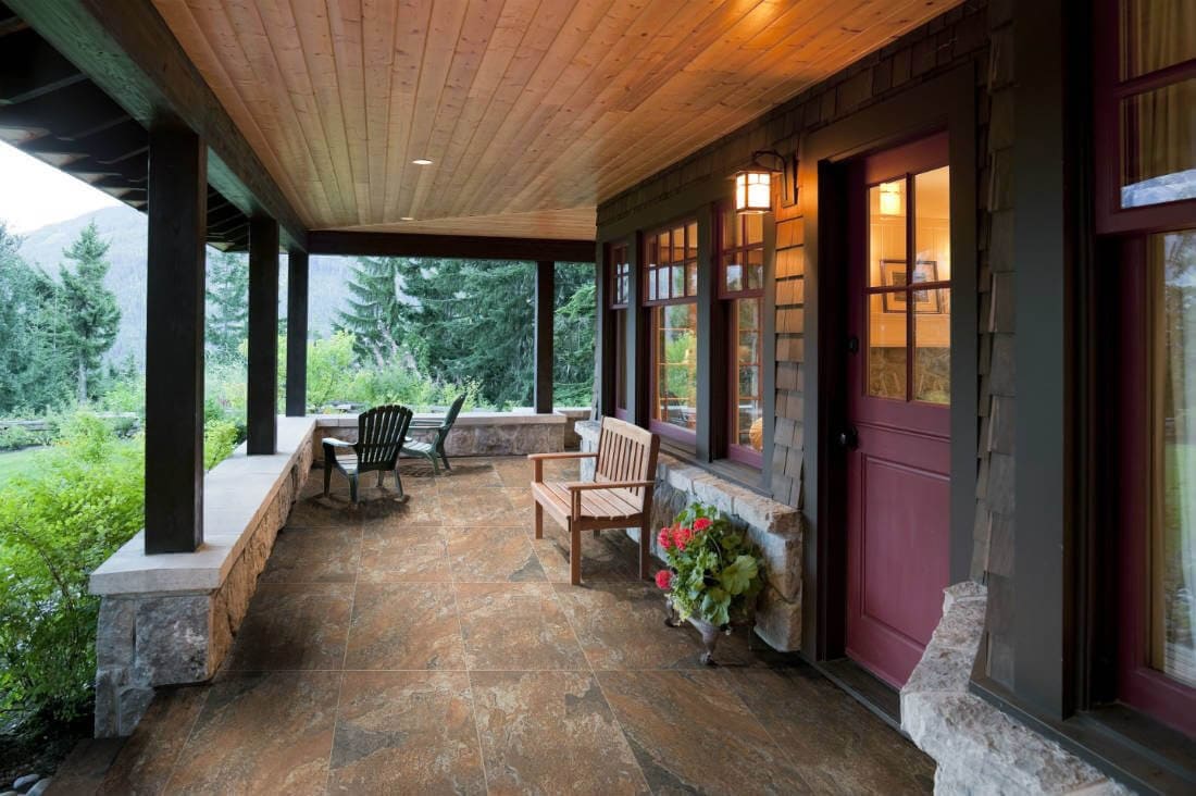 slate-look flooring tile flor outdoor porch