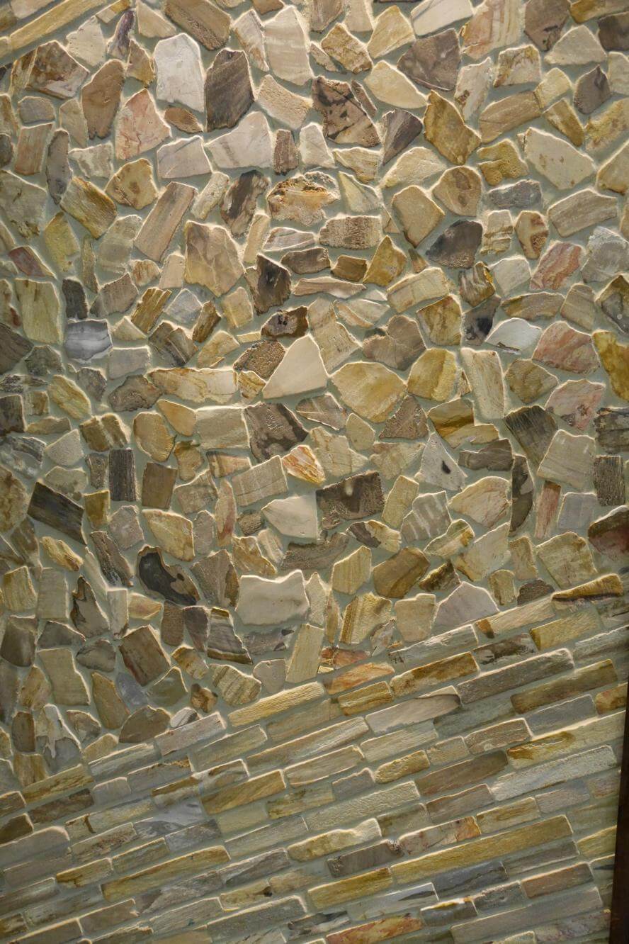 Textured stone-look tile