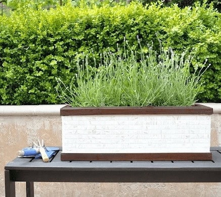Tiled planter box