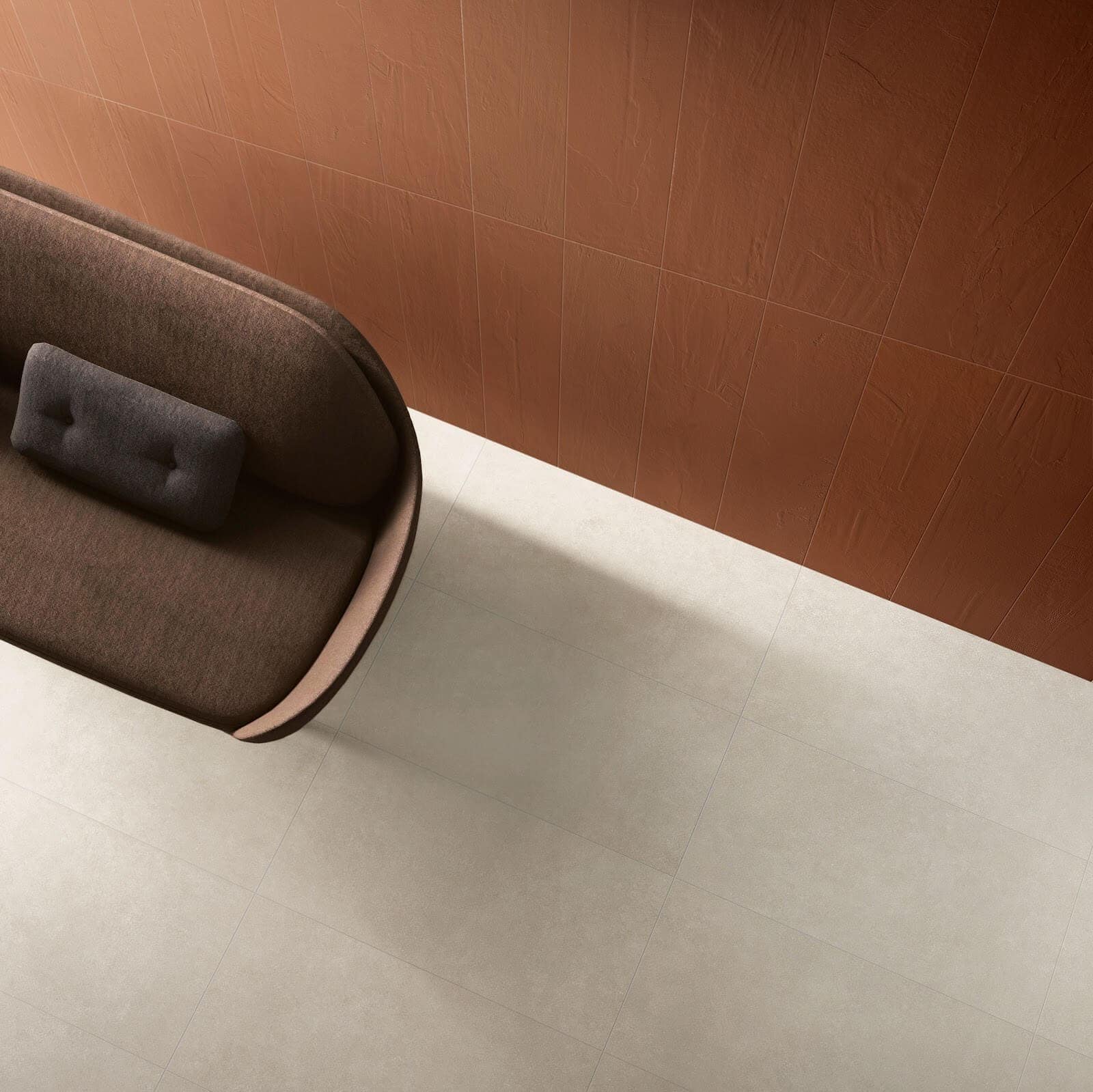 Earthy jewel tones for wall with couch