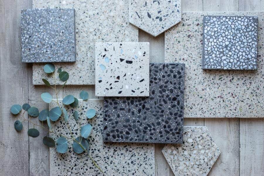 different tile speckled surfaces squares